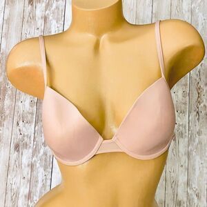 NWT Vintage Rare!! Tan Beige Naked 36D Josie Natori Underwire Zebra Trim Bra